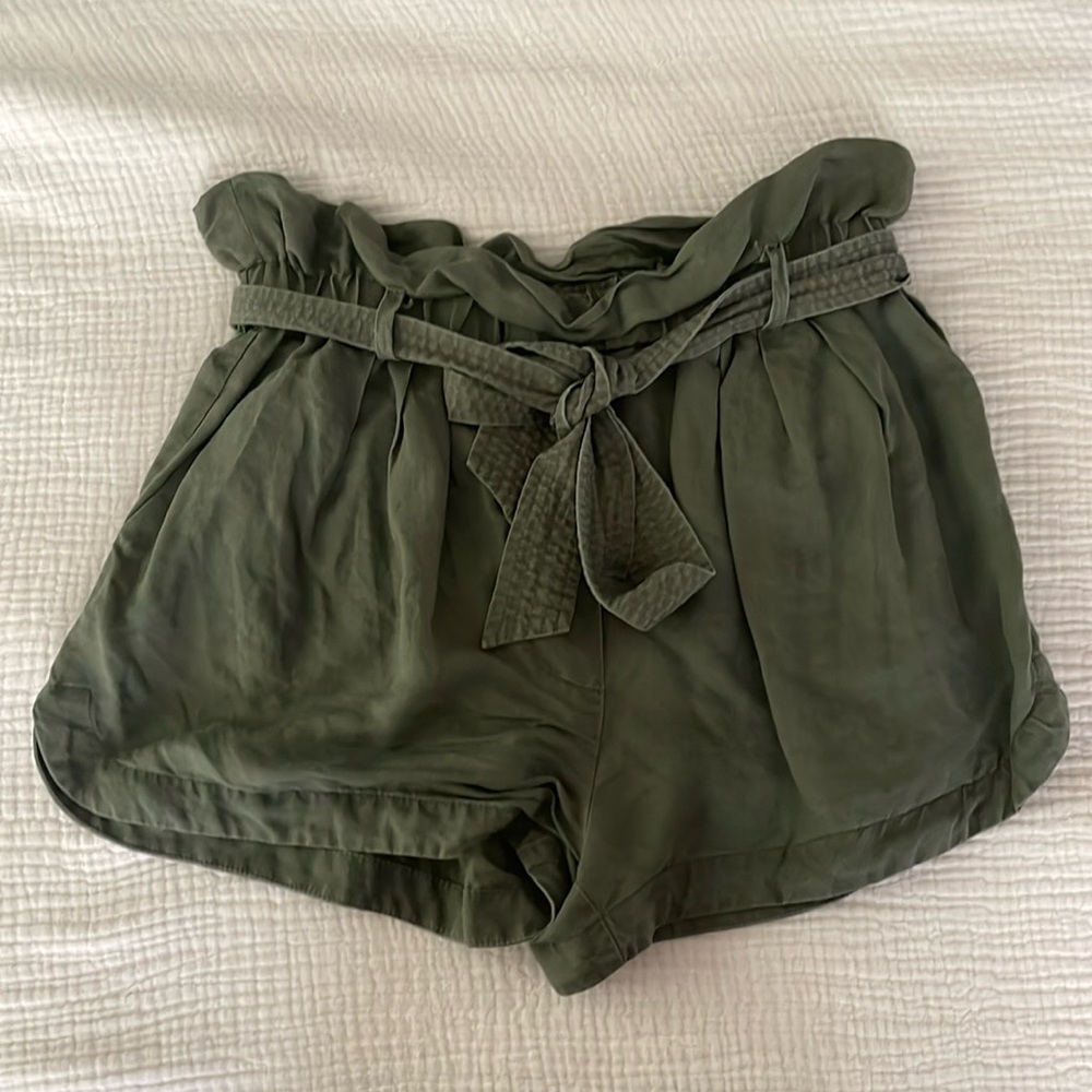 Frame Denim Paper Bag Shorts